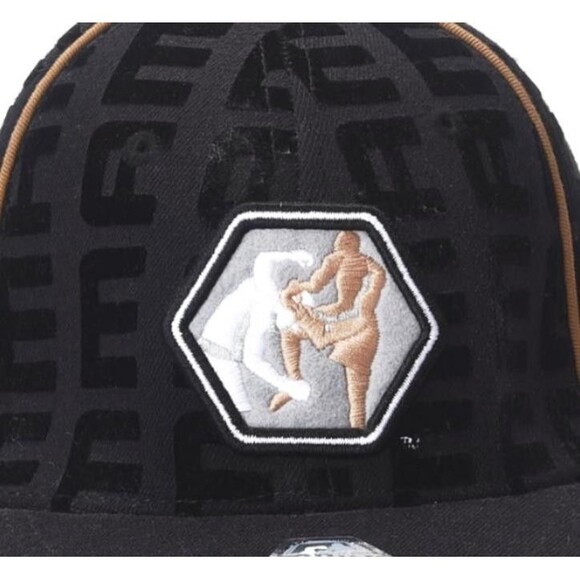 MMA Authentics Raised Print Black Baseball Cap Embroidered Patch NWOT - Picture 3 of 4